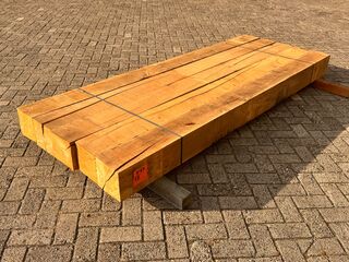 5x Eiken Balken Fijnbezaagd, 200x200mm, Lengte 270cm